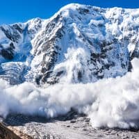 Large Avalanche on a Peak